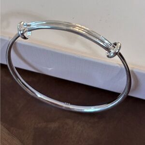 Elegant .925 Silver Adjustable Bangle Bracelet